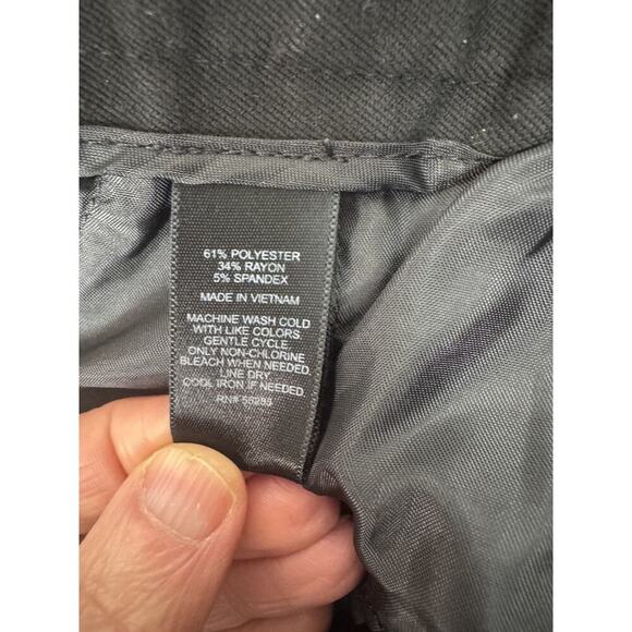 Express Editor Y2K Low Rise Straight Dress Pants Trousers Office Black Women 6R - Picture 4 of 8